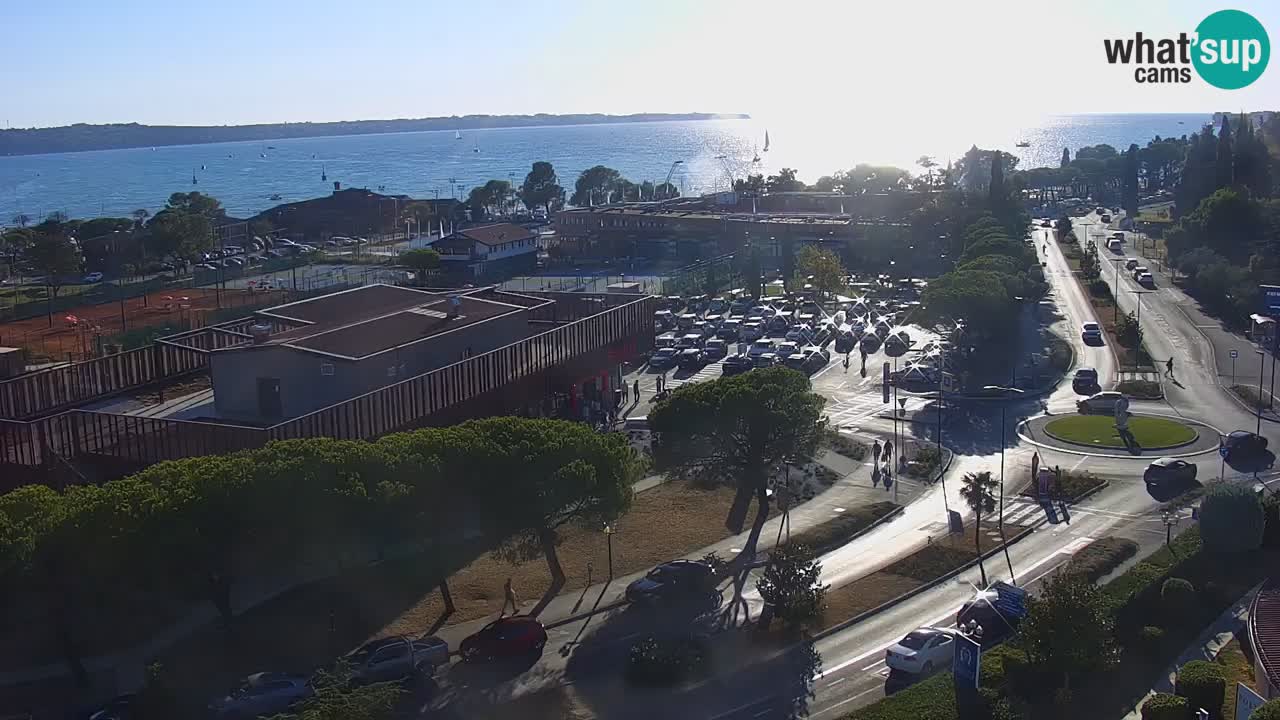 Portorož spletna kamera – pogled na marino in teniška igrišča