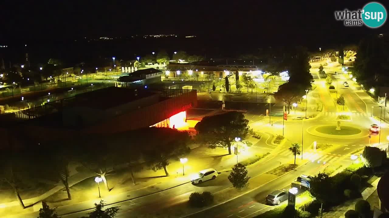 Portorož Live Webcam – vue sur la marina et les courts de tennis