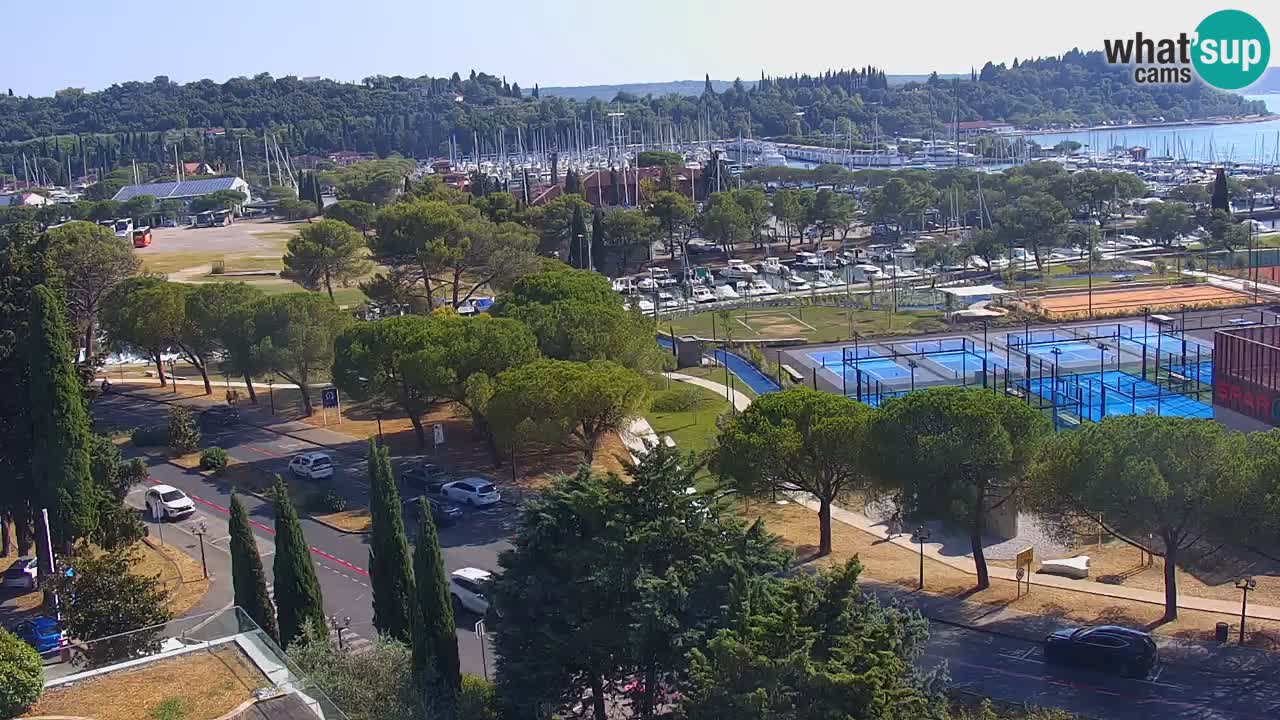 Portorose Live Webcam – vista sulla marina e i campi da tennis