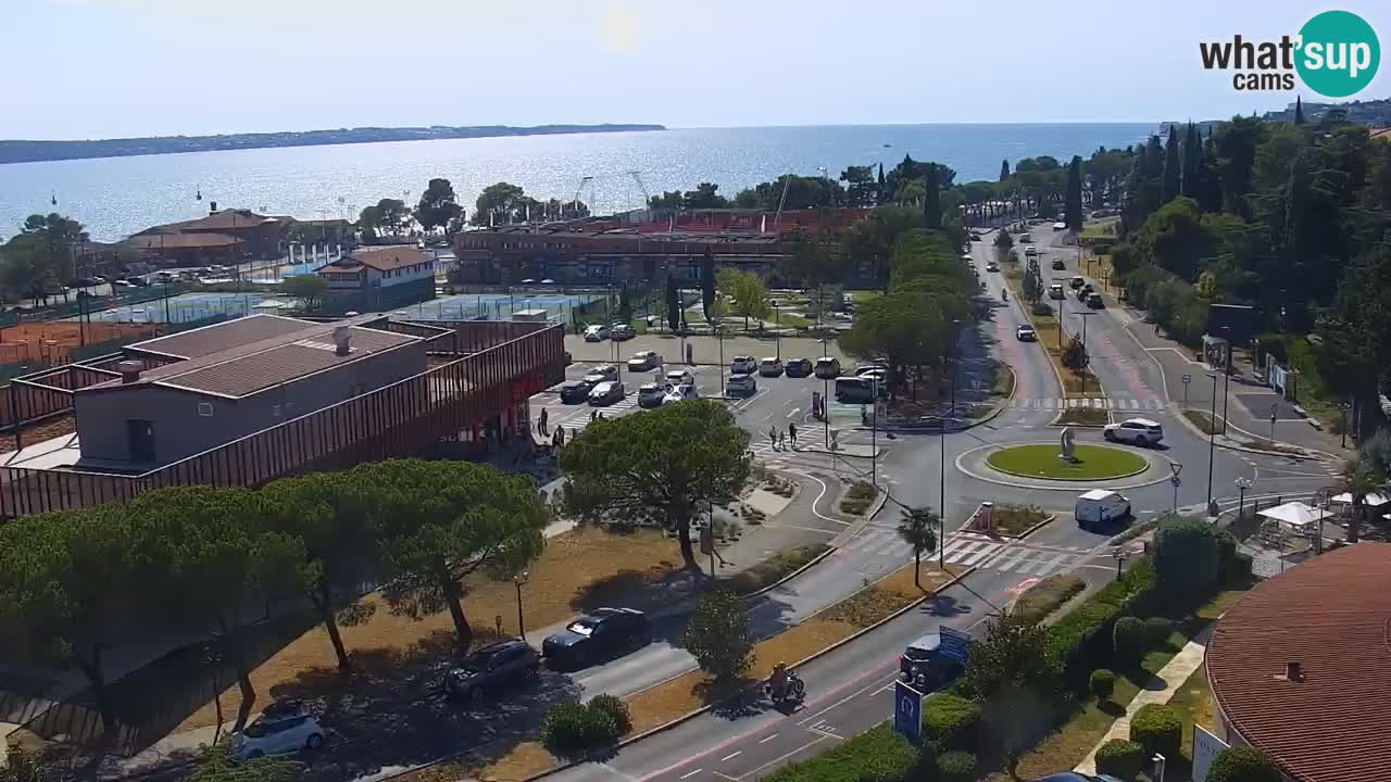 Portorose Live Webcam – vista sulla marina e i campi da tennis