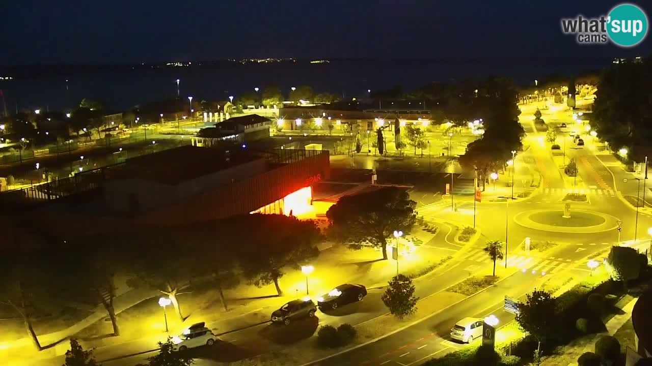 Portorož Live Webcam – vue sur la marina et les courts de tennis