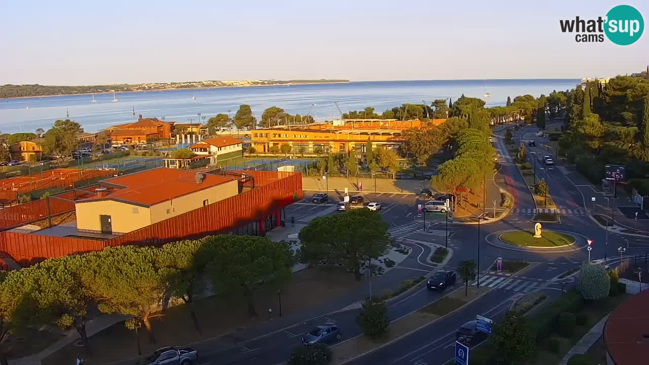 Portorož Webcam – Blick auf den Yachthafen und die Tennisplätze