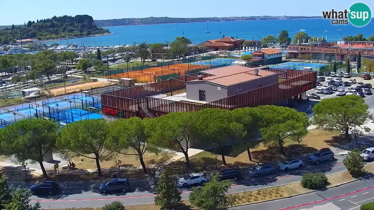 Portorose Live Webcam – vista sulla marina e i campi da tennis