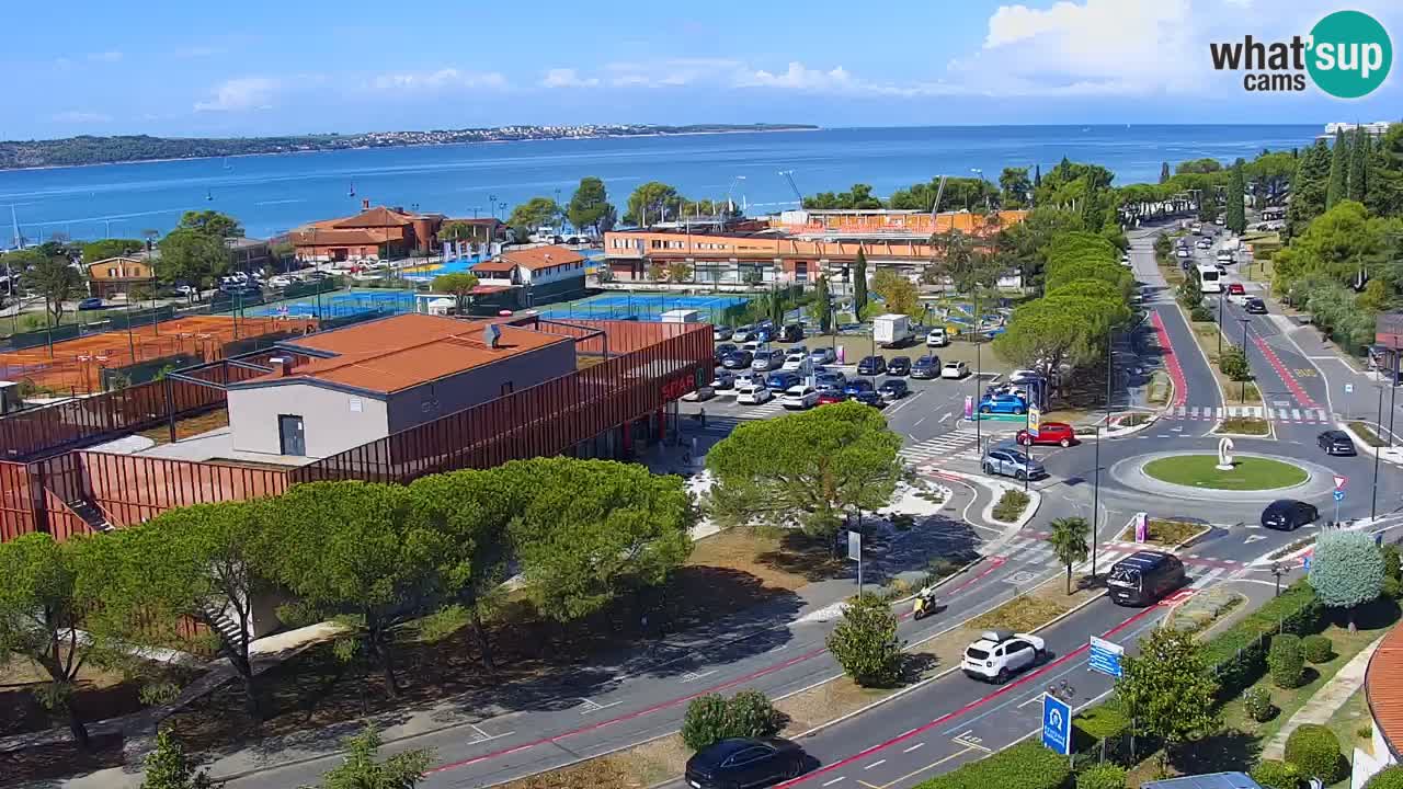 Portorose Live Webcam – vista sulla marina e i campi da tennis