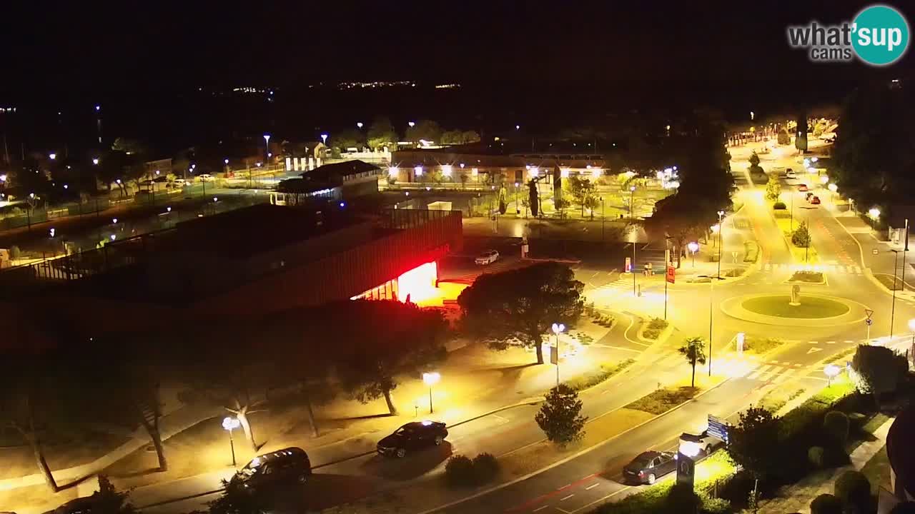 Portorož Webcam – Blick auf den Yachthafen und die Tennisplätze