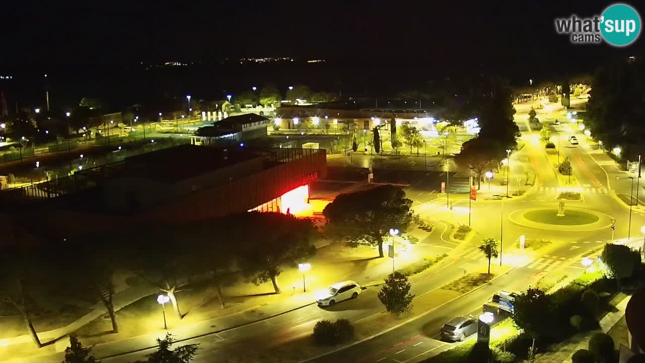 Portorož Live Webcam – vue sur la marina et les courts de tennis