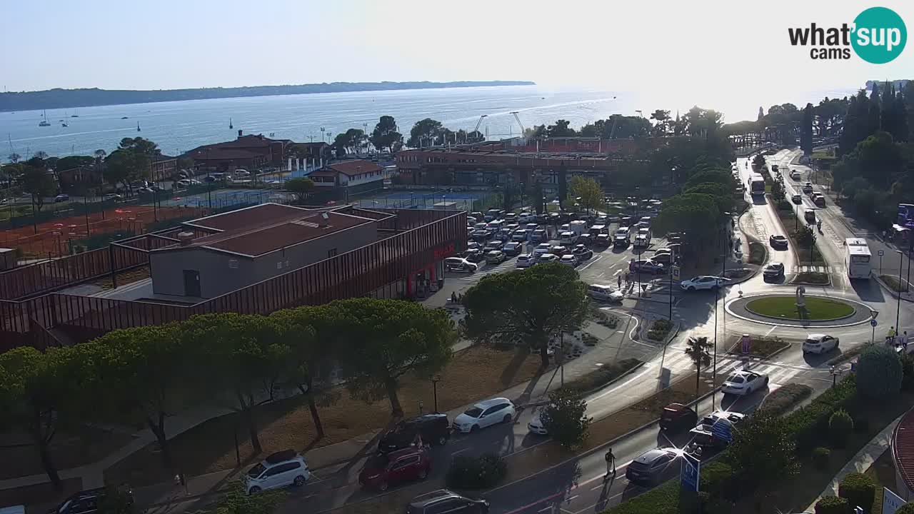 Portorose Live Webcam – vista sulla marina e i campi da tennis