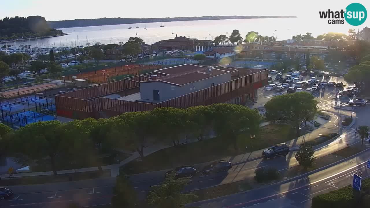 Portorose Live Webcam – vista sulla marina e i campi da tennis