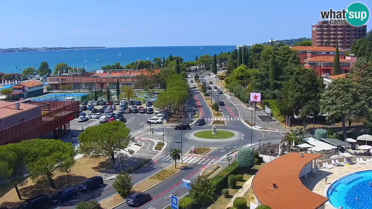 Portorož Webcam – Blick auf den Yachthafen und die Tennisplätze