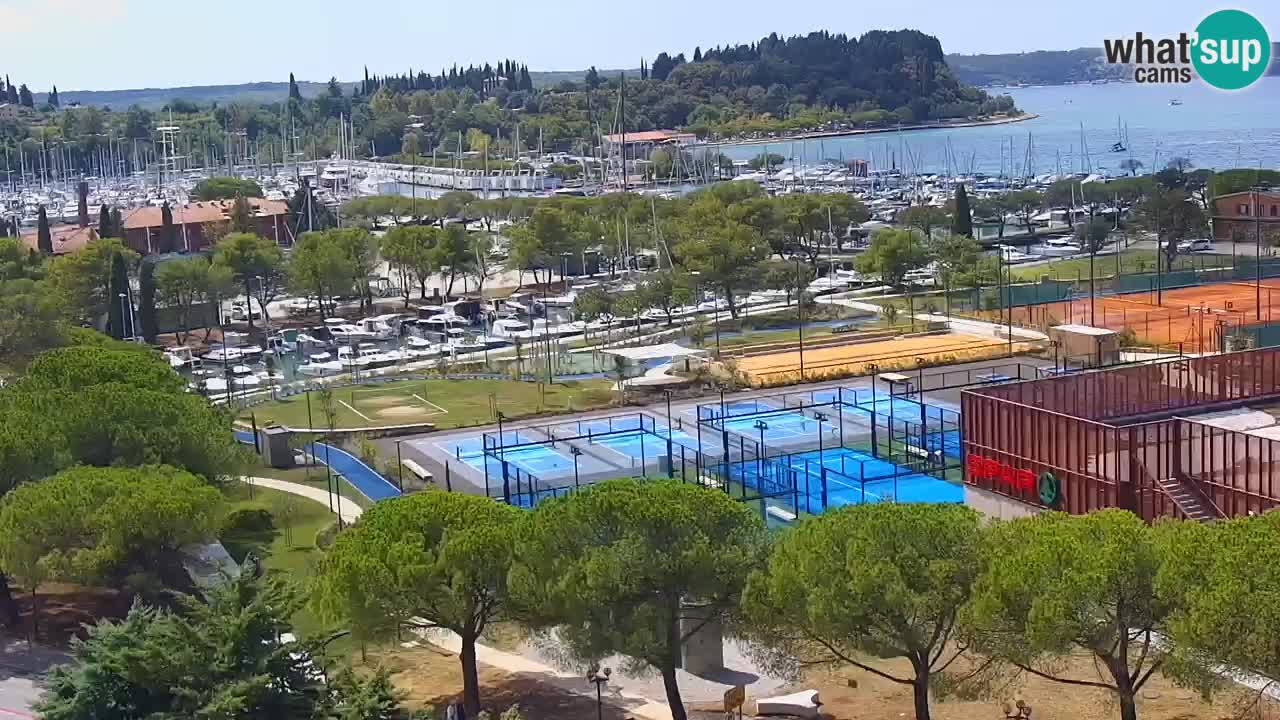 Portorose Live Webcam – vista sulla marina e i campi da tennis