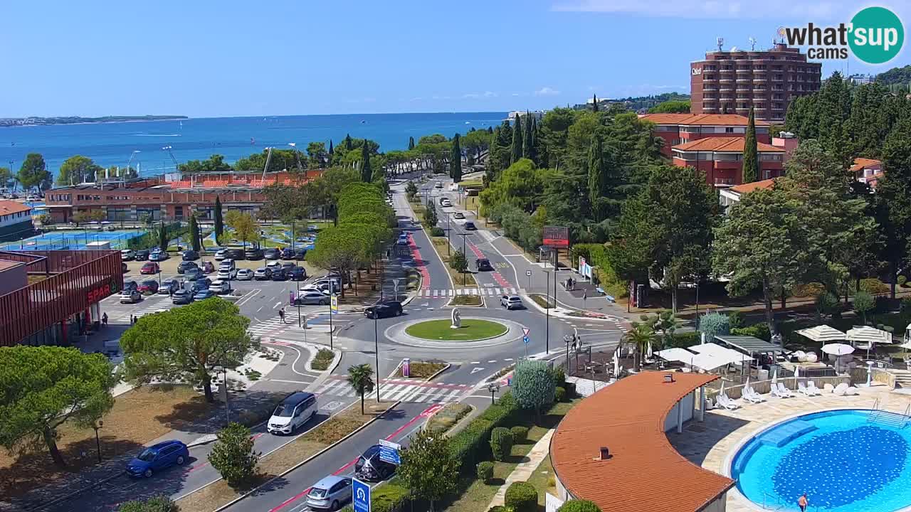 Portorož Live Webcam – vue sur la marina et les courts de tennis