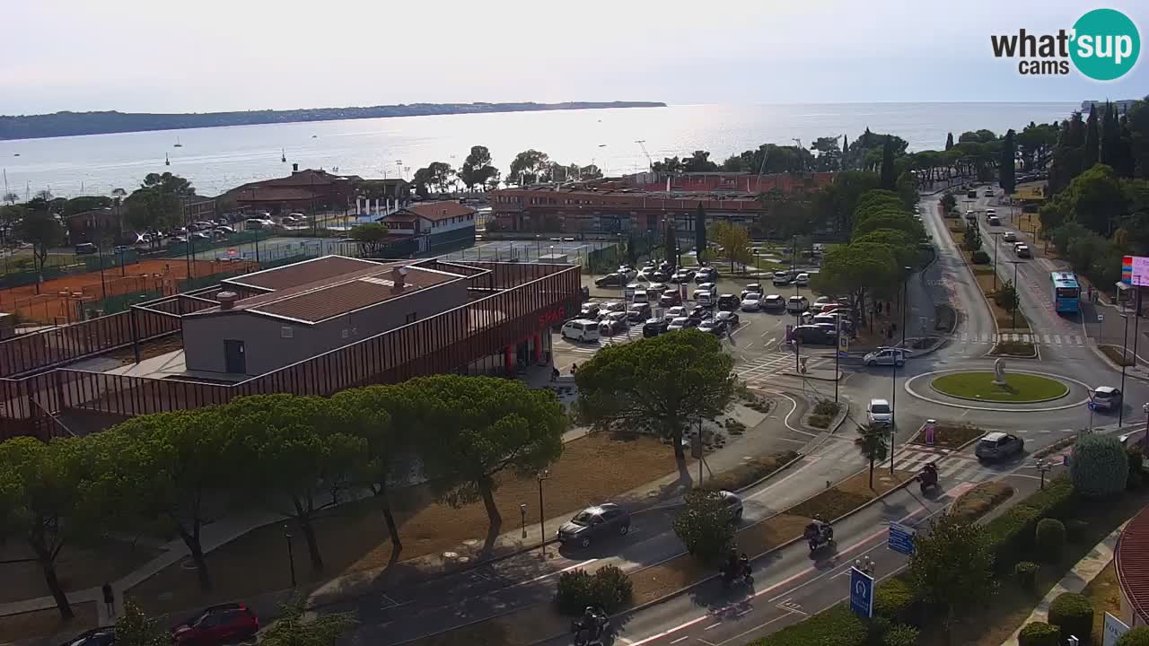 Portorož Live Webcam – view of the marina and tennis courts
