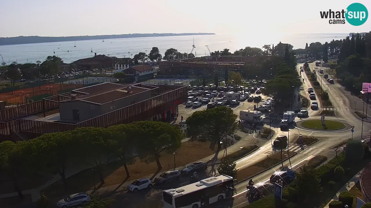 Portorose Live Webcam – vista sulla marina e i campi da tennis