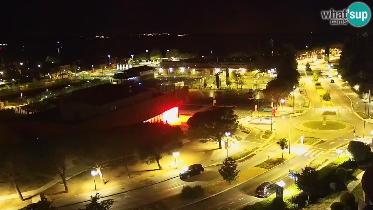 Portorož Webcam – Blick auf den Yachthafen und die Tennisplätze