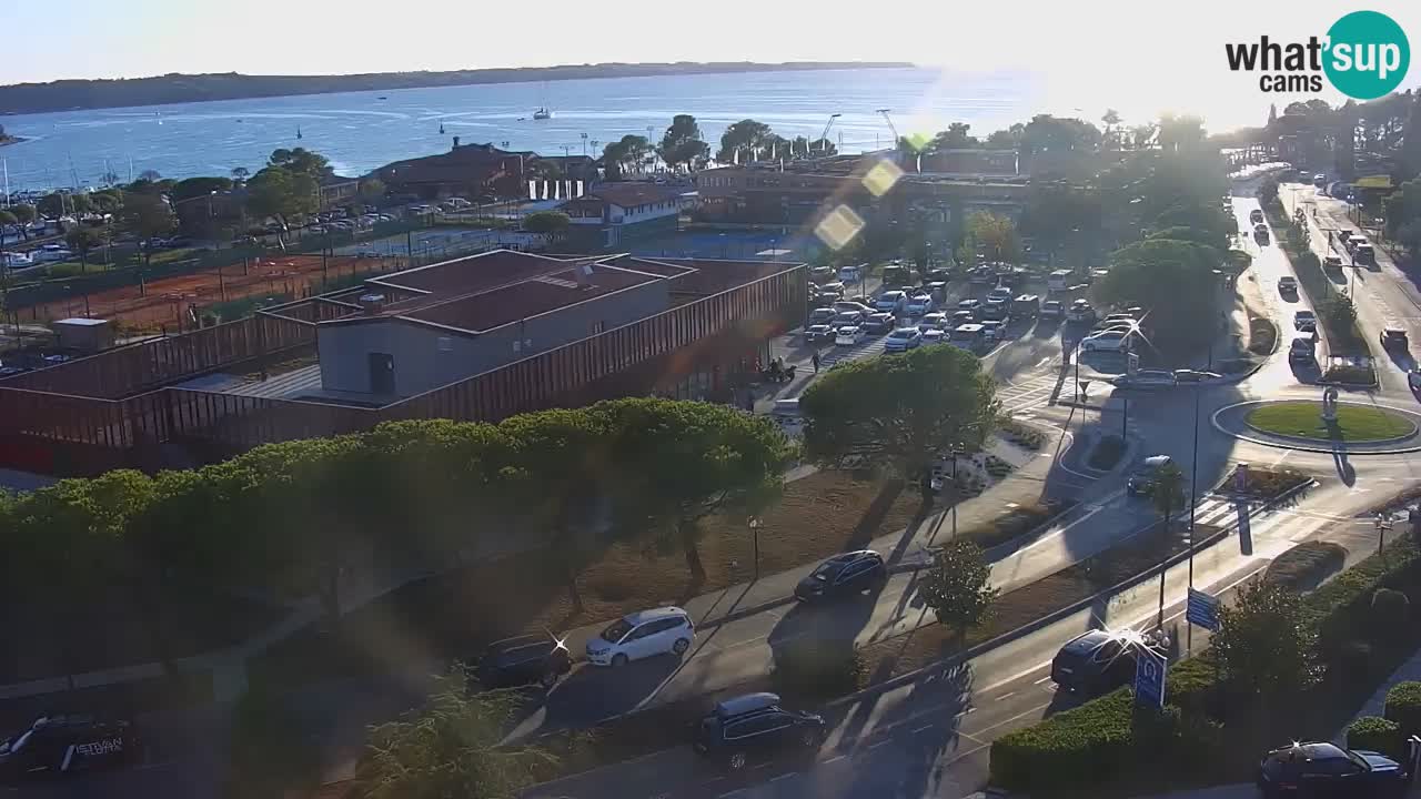 Portorose Live Webcam – vista sulla marina e i campi da tennis