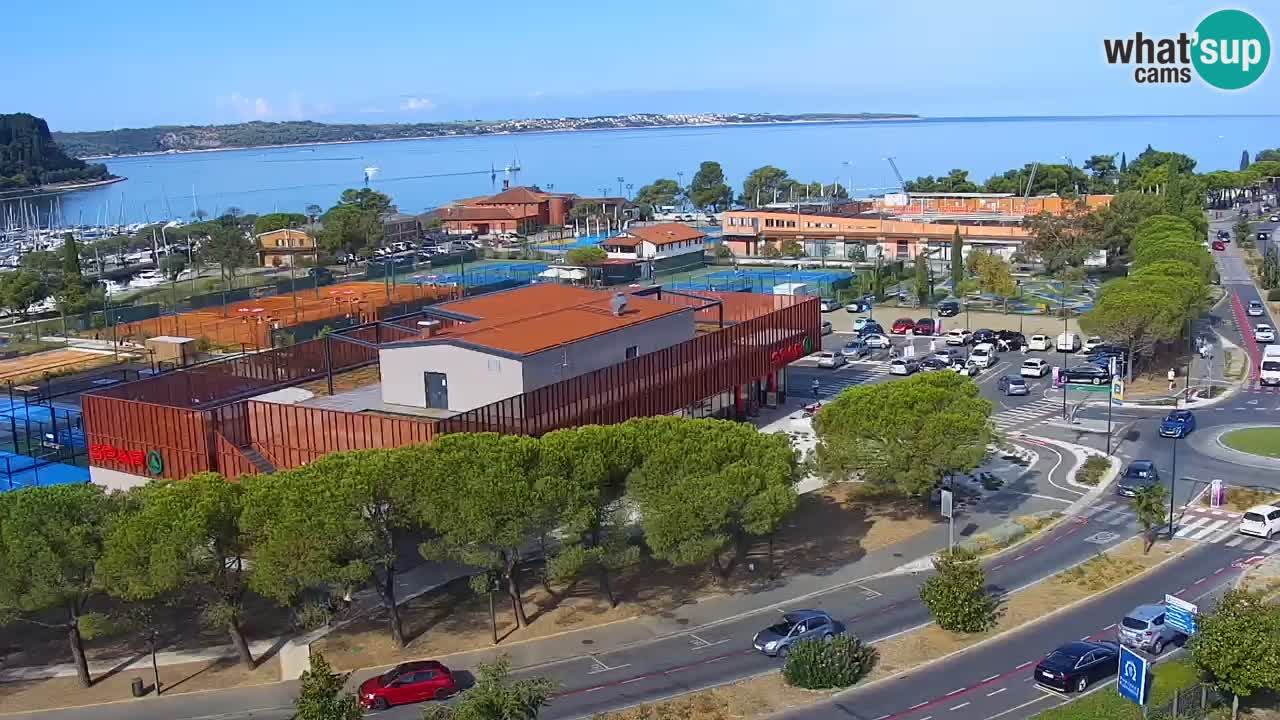 Portorose Live Webcam – vista sulla marina e i campi da tennis