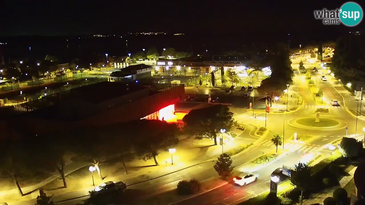Portorož Webcam – Blick auf den Yachthafen und die Tennisplätze