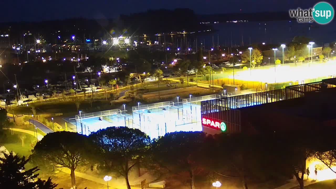 Portorož Live Webcam – view of the marina and tennis courts
