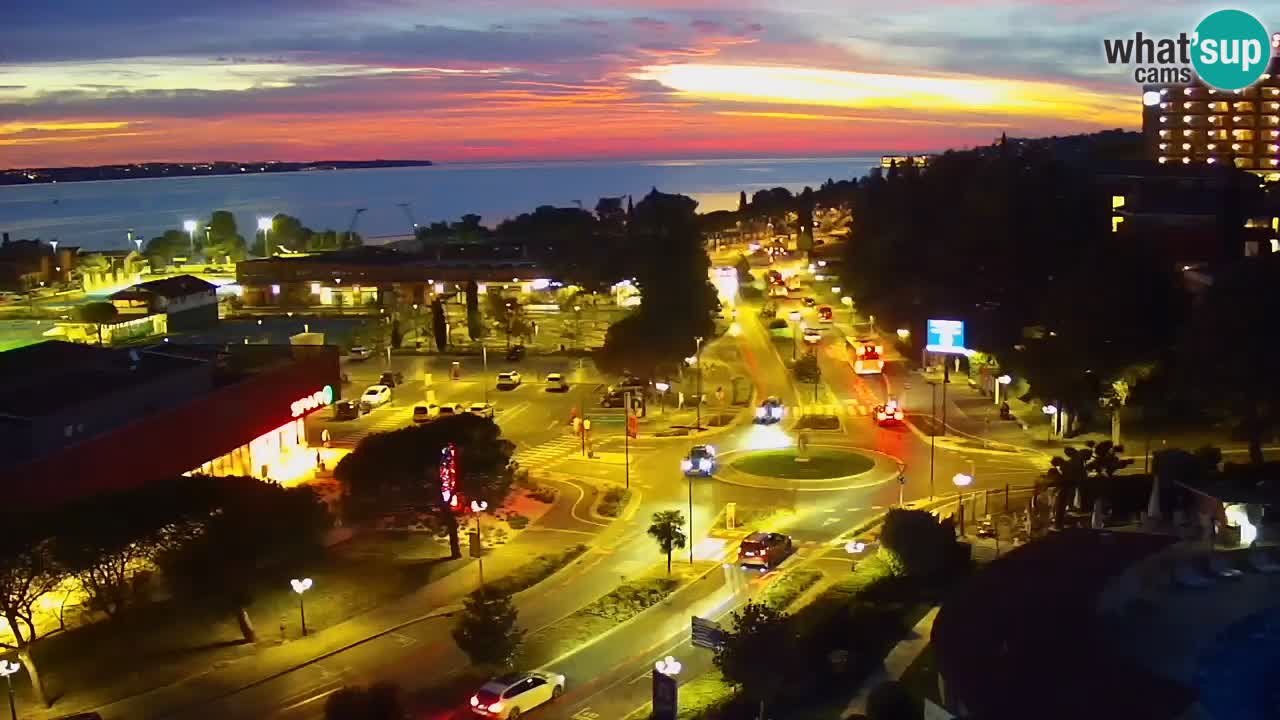 Portorose Live Webcam – vista sulla marina e i campi da tennis
