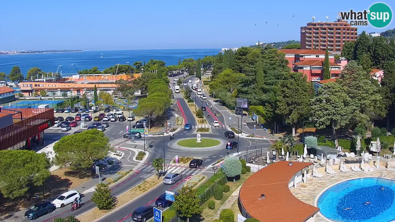 Portorož Webcam – Blick auf den Yachthafen und die Tennisplätze