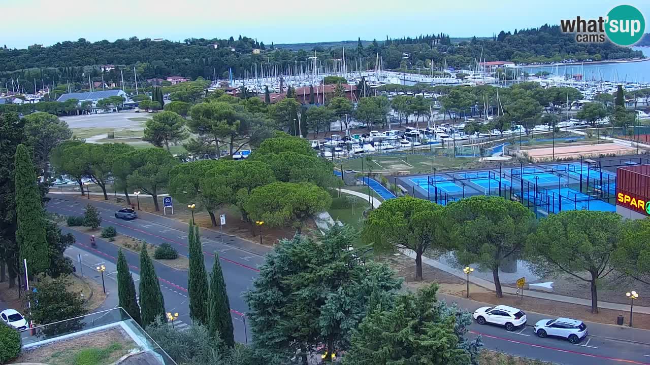 Portorose Live Webcam – vista sulla marina e i campi da tennis