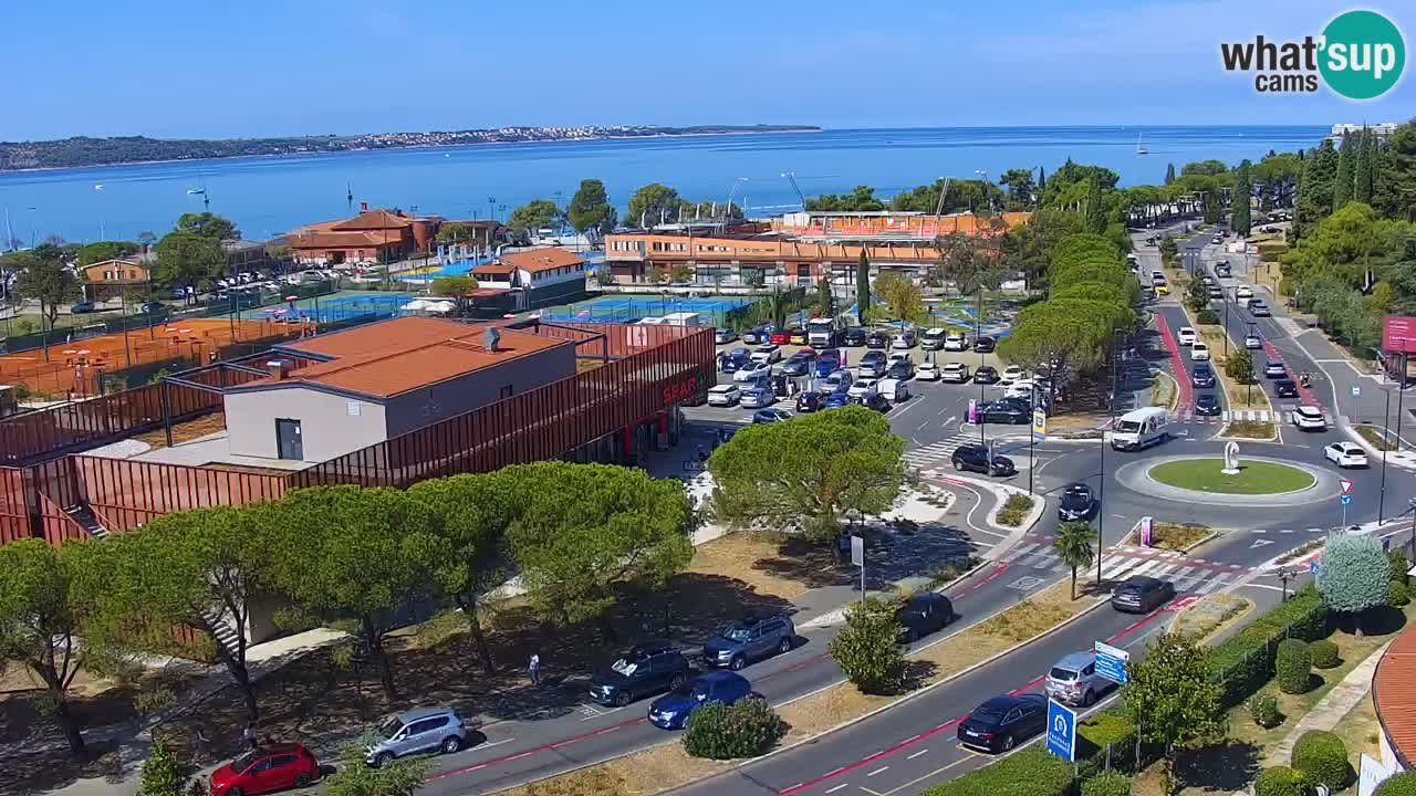 Portorose Live Webcam – vista sulla marina e i campi da tennis
