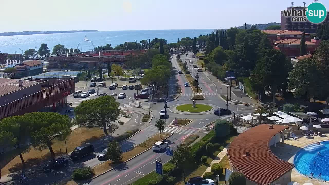 Portorož Webcam – Blick auf den Yachthafen und die Tennisplätze