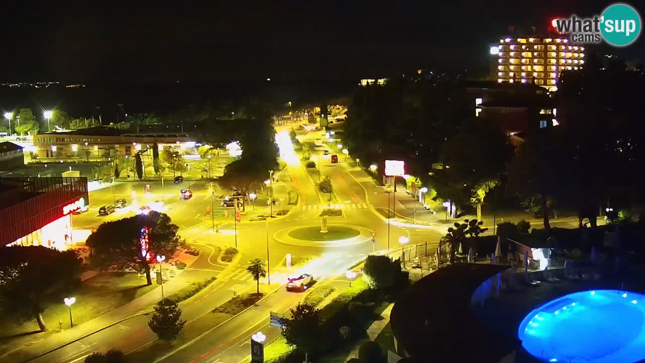 Portorož web kamera – pogled na marinu i teniške terene