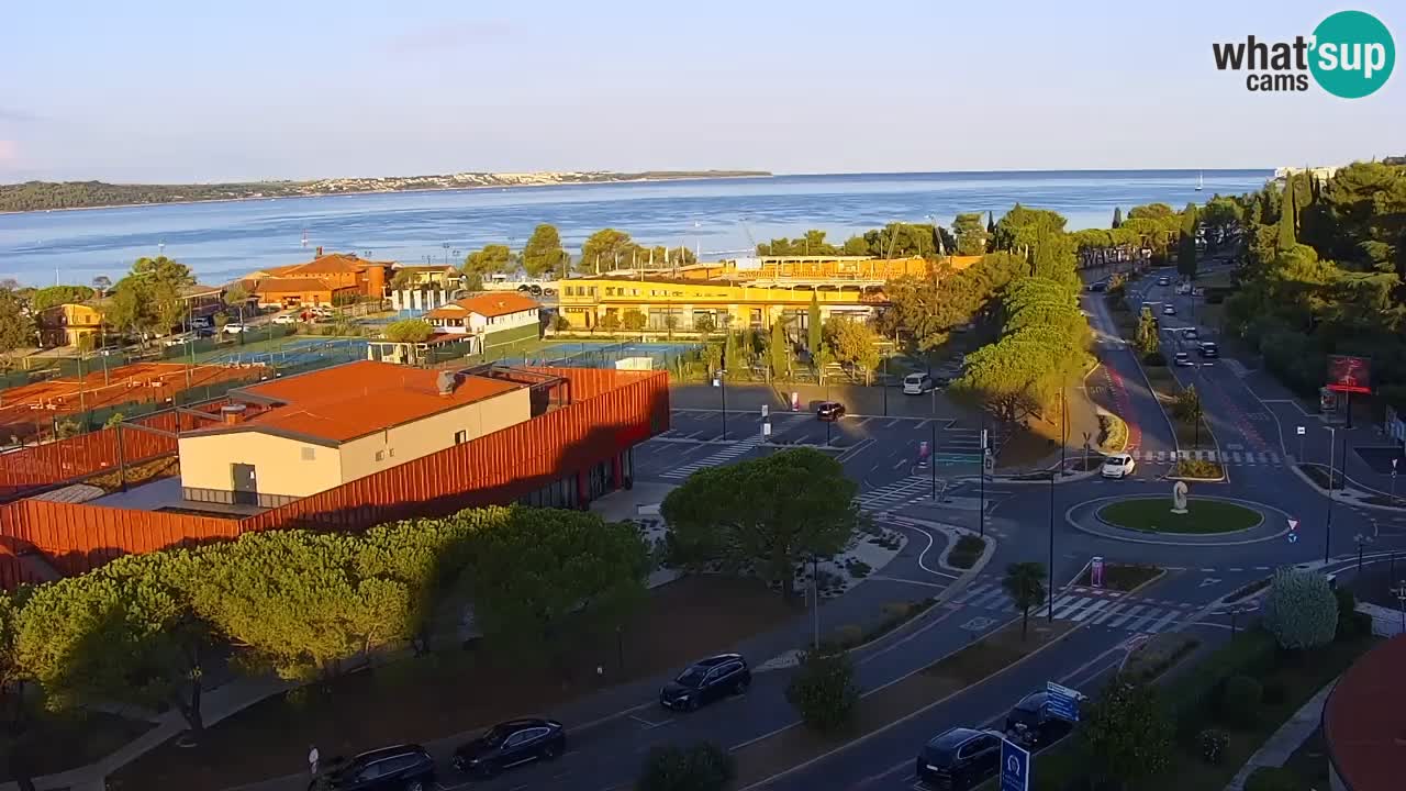 Portorož Live Webcam – view of the marina and tennis courts
