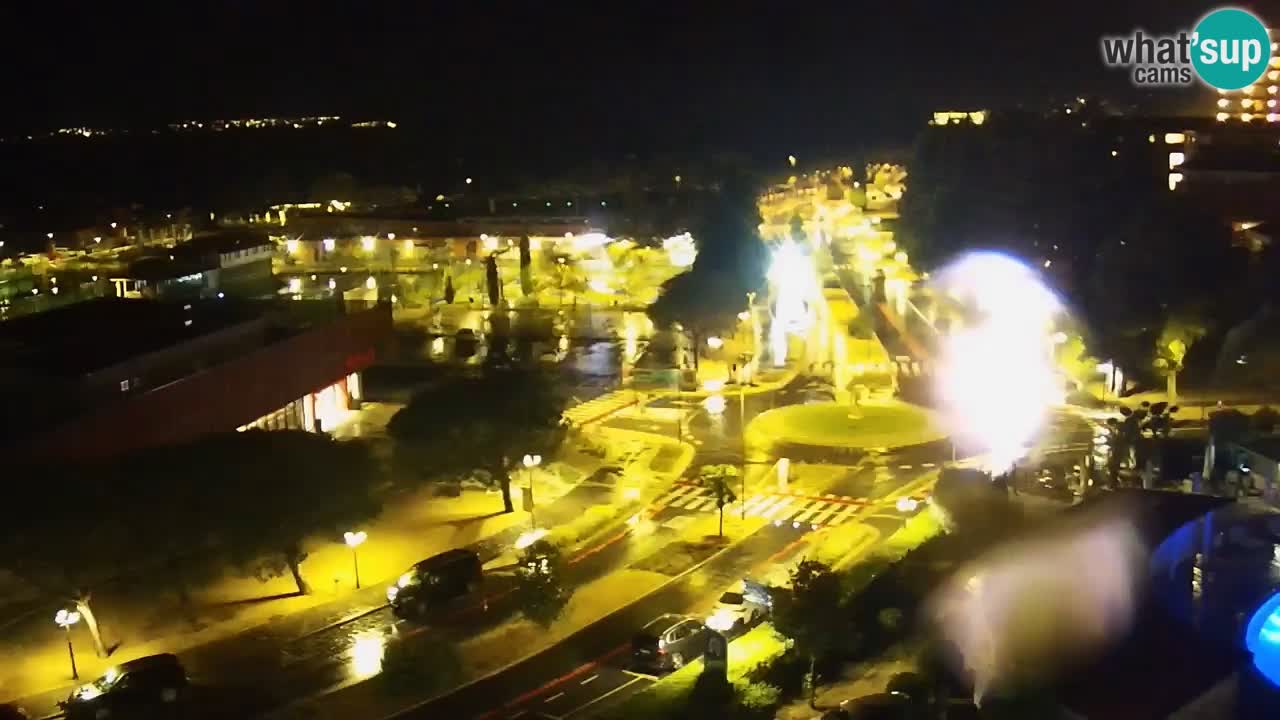 Portorož camera en vivo – vista del puerto deportivo y las canchas de tenis