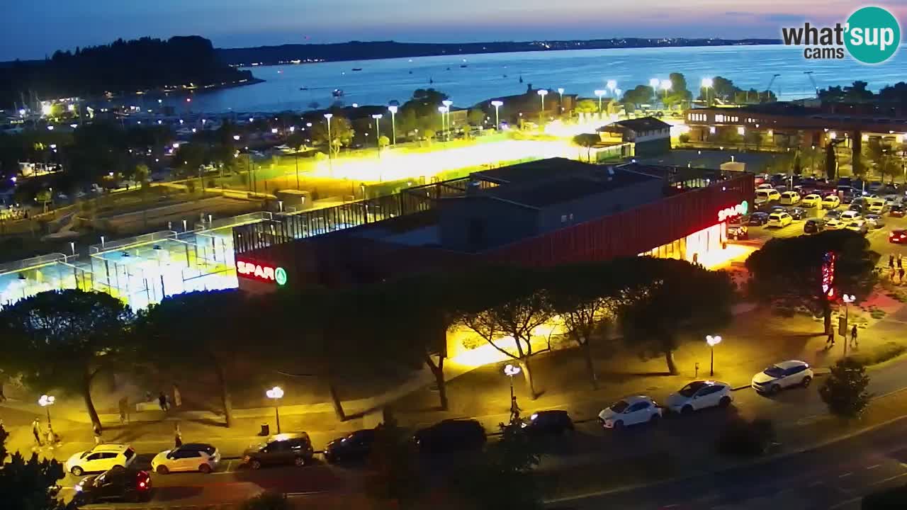 Portorose Live Webcam – vista sulla marina e i campi da tennis