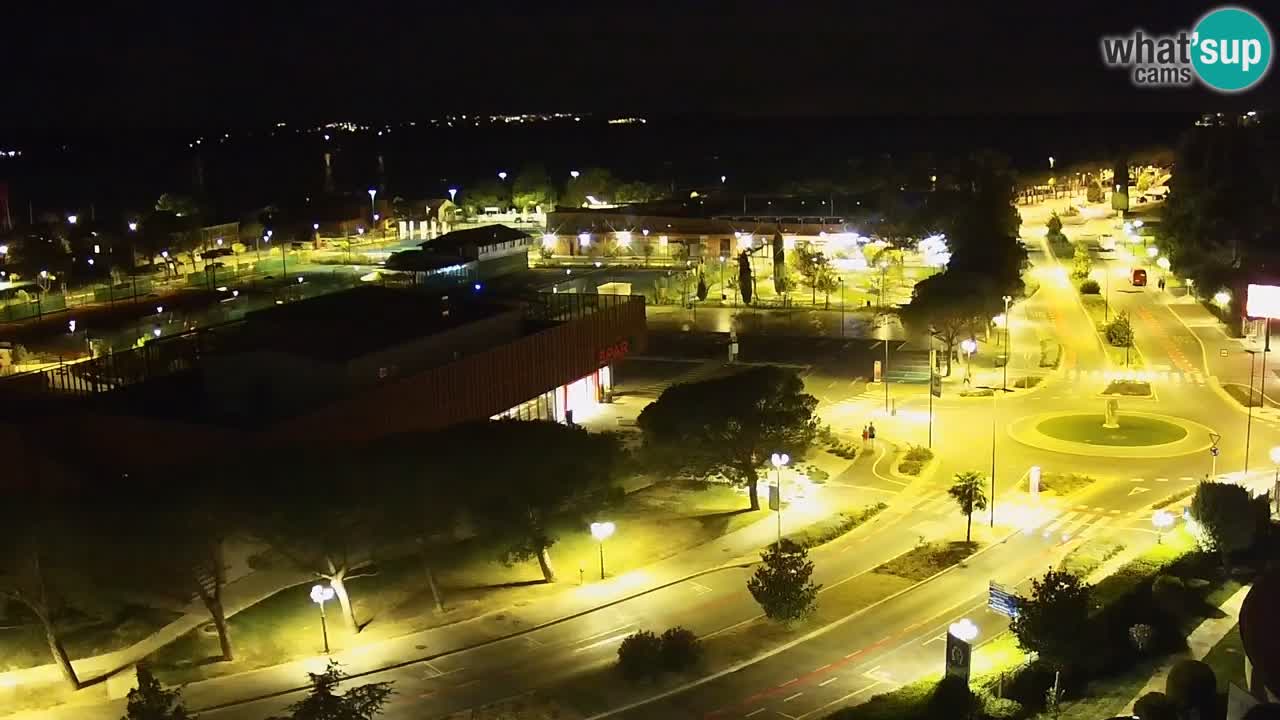 Portorož Live Webcam – vue sur la marina et les courts de tennis