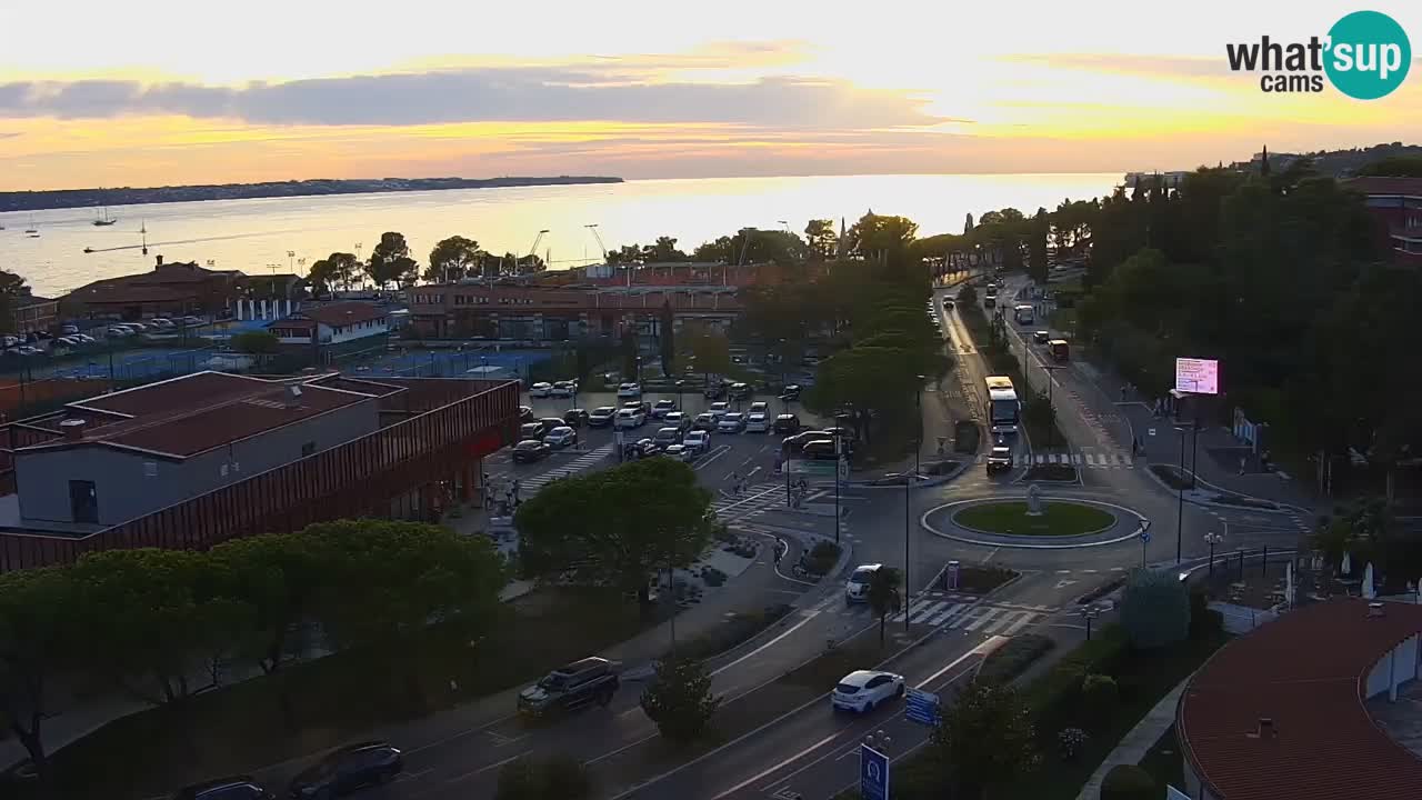 Portorose Live Webcam – vista sulla marina e i campi da tennis