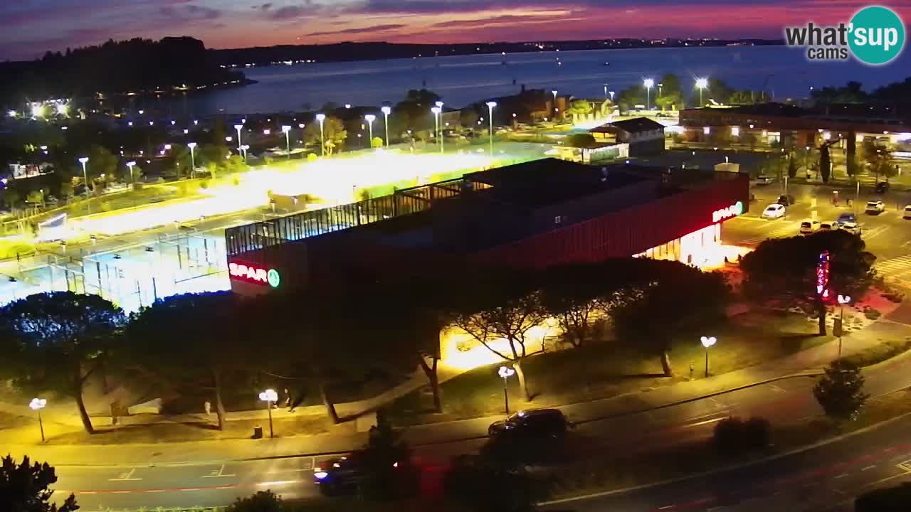 Portorož Live Webcam – view of the marina and tennis courts
