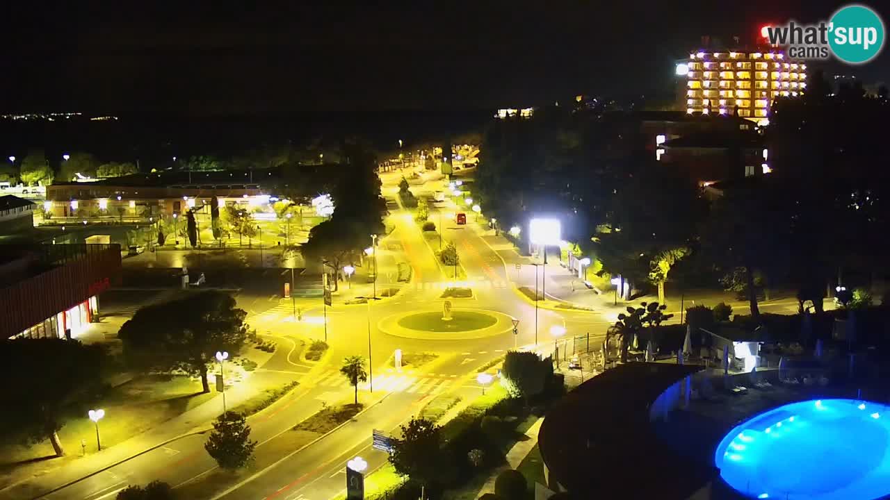 Portorož Webcam – Blick auf den Yachthafen und die Tennisplätze