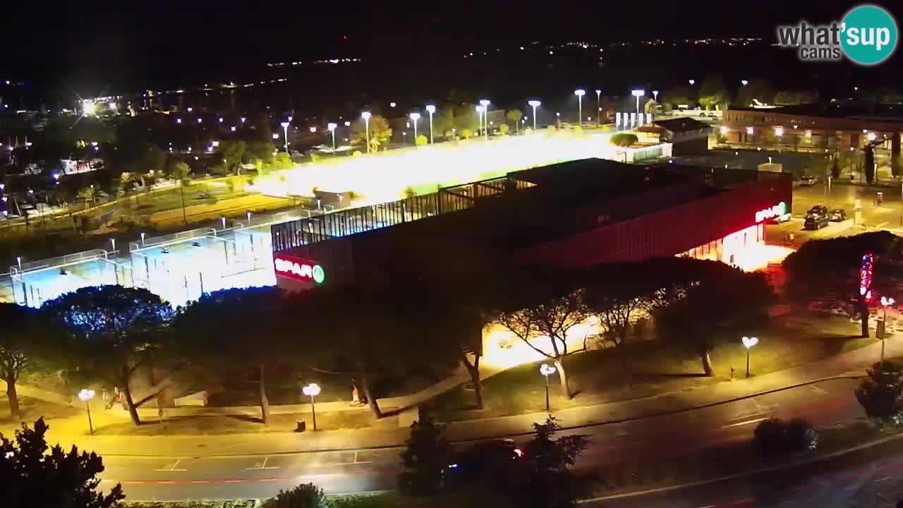 Portorose Live Webcam – vista sulla marina e i campi da tennis