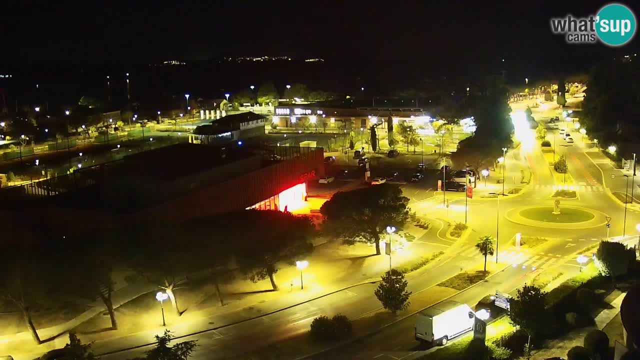 Portorož Webcam – Blick auf den Yachthafen und die Tennisplätze