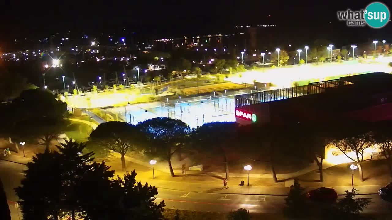 Portorož Live Webcam – view of the marina and tennis courts