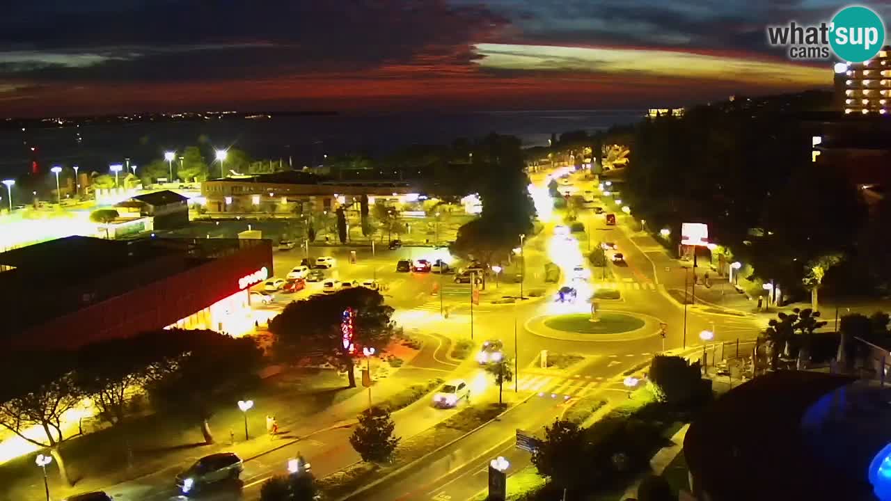 Portorož Live Webcam – view of the marina and tennis courts