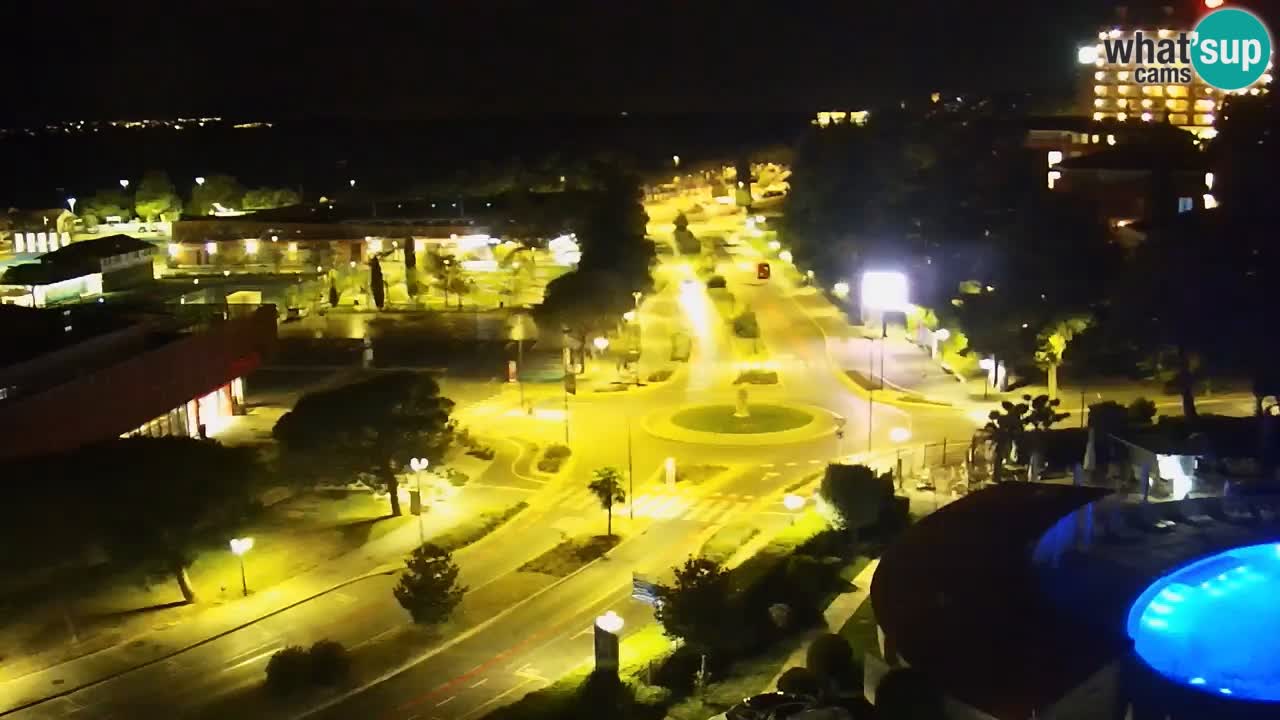 Portorož Webcam – Blick auf den Yachthafen und die Tennisplätze