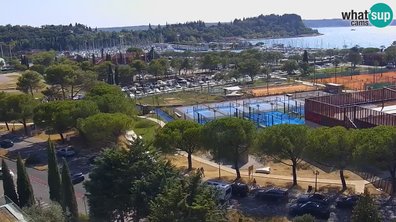 Portorose Live Webcam – vista sulla marina e i campi da tennis