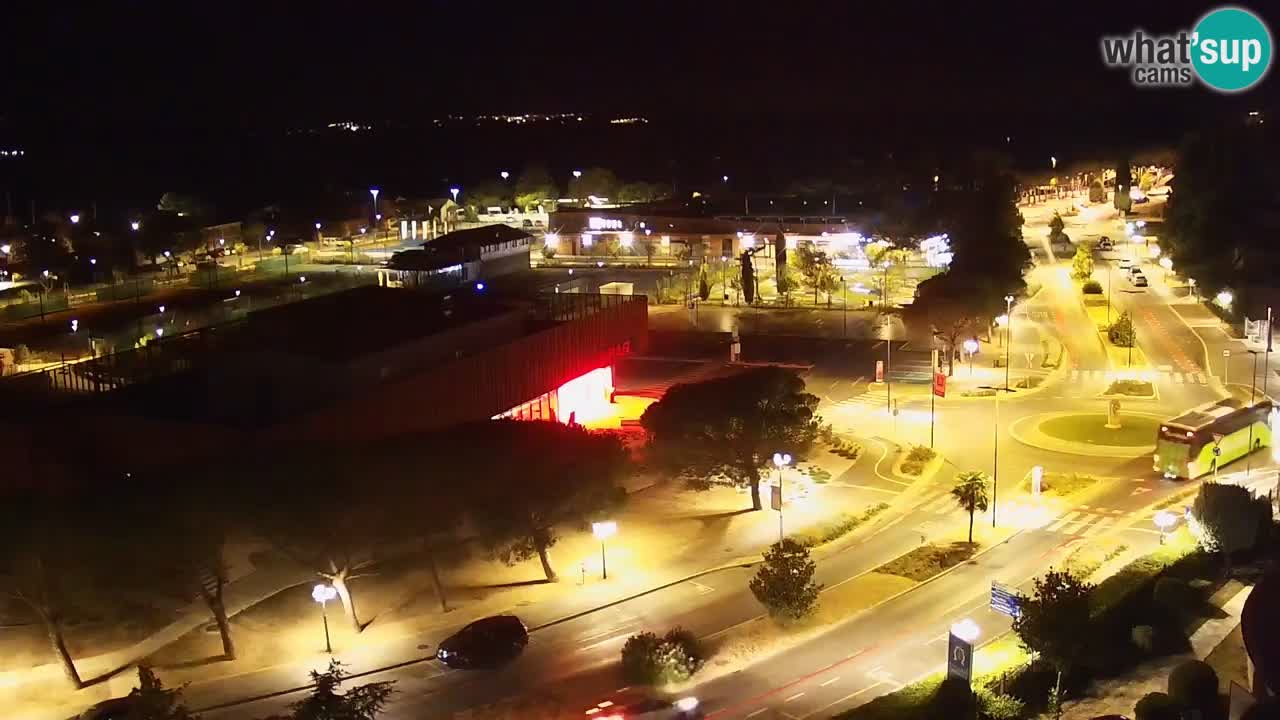 Portorož Live Webcam – vue sur la marina et les courts de tennis
