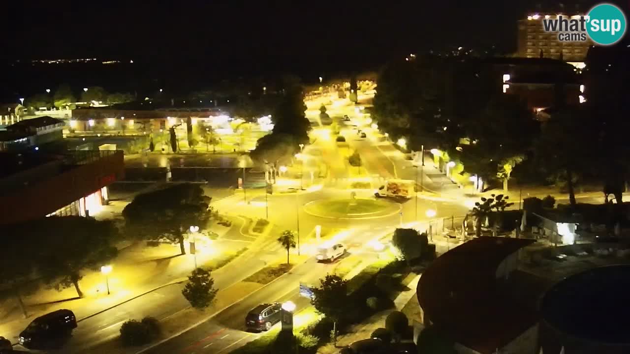 Portorož Live Webcam – vue sur la marina et les courts de tennis