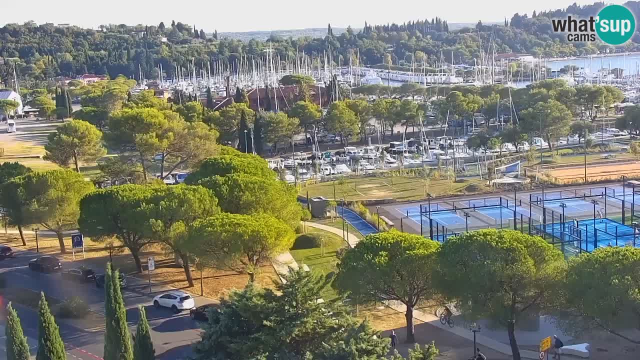 Portorose Live Webcam – vista sulla marina e i campi da tennis