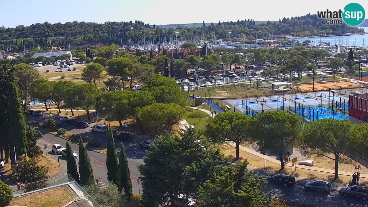 Portorose Live Webcam – vista sulla marina e i campi da tennis