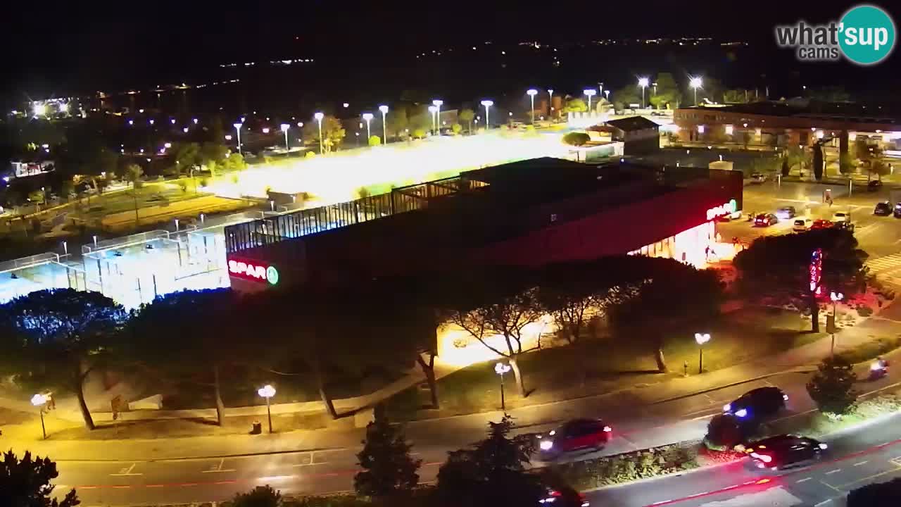Portorož Live Webcam – view of the marina and tennis courts