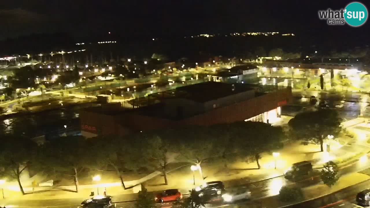 Portorož Live Webcam – view of the marina and tennis courts