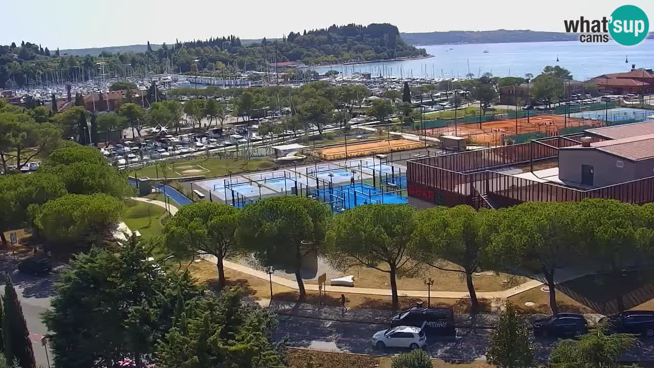Portorož Live Webcam – view of the marina and tennis courts