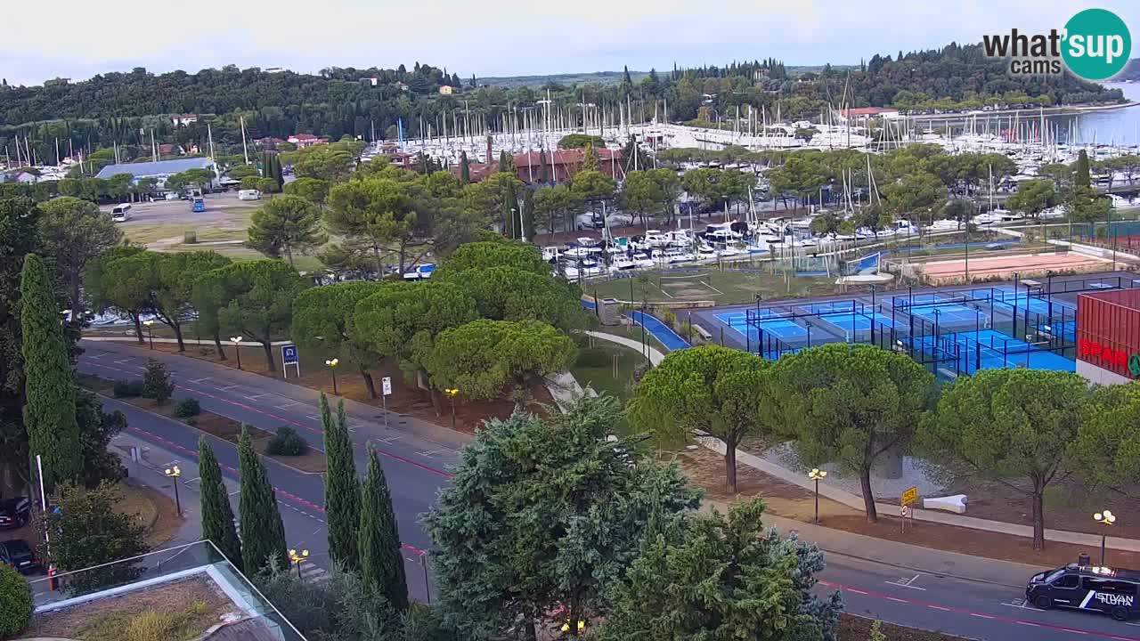 Portorose Live Webcam – vista sulla marina e i campi da tennis