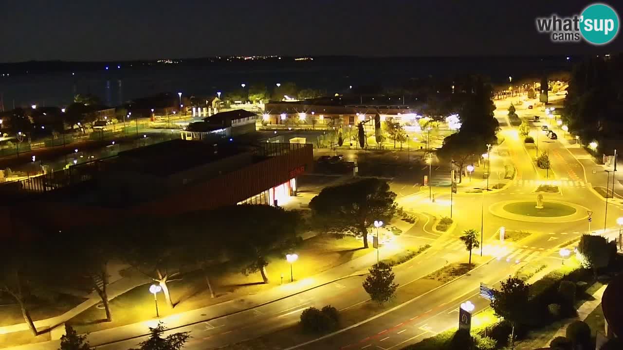 Portorož Live Webcam – vue sur la marina et les courts de tennis
